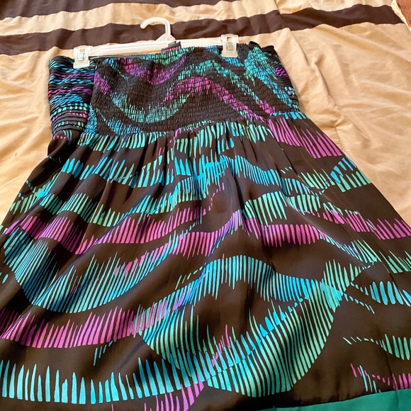 Strapless multicolored dress XL 2B BEBE - Picture 3 of 4